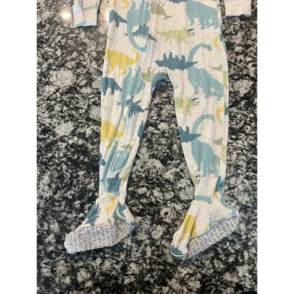 Carters Child of Mine Toddler Boys 2T Dinosaur Pajamas Blue Green Yellow (0854)